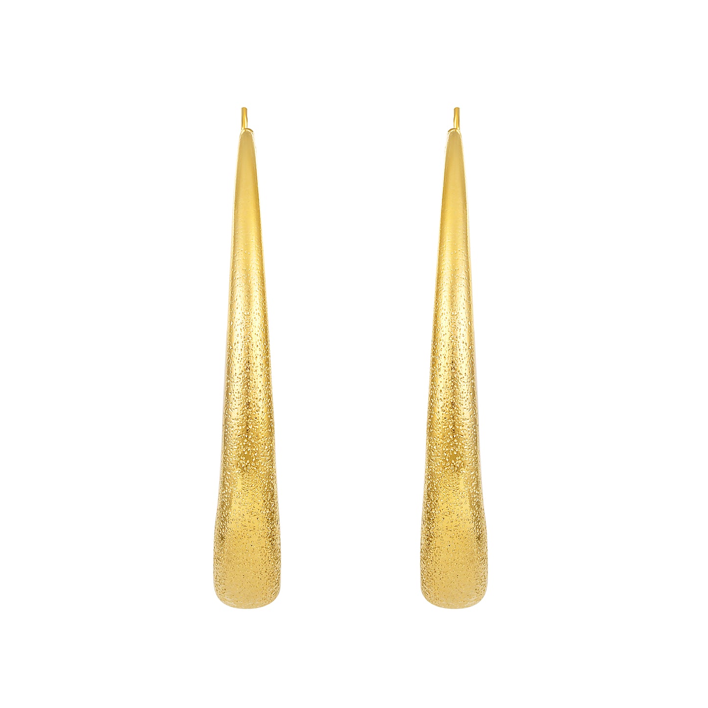 Evergreen Oval Hoop 18KT Gold Plated Dangle Earring