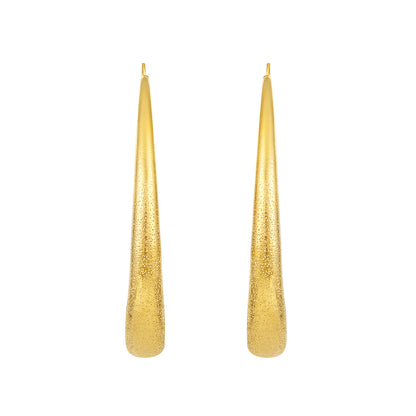 Evergreen Oval Hoop 18KT Gold Plated Dangle Earring
