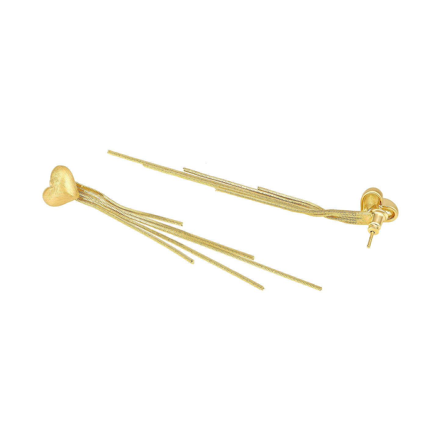 Heart Shape with String 18KT Gold Plated Dangle Earring