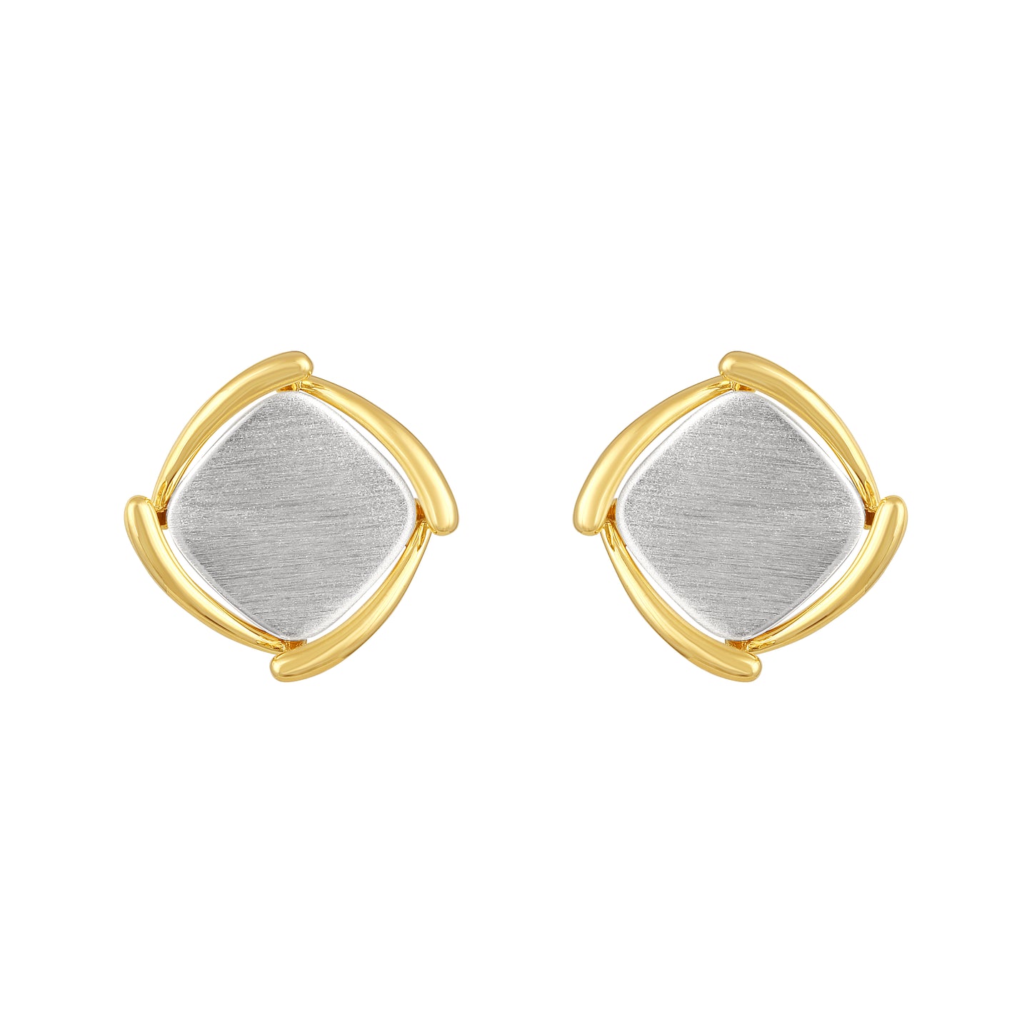 Rectangle Wrap 18KT Gold Plated Zircon Stud Earring