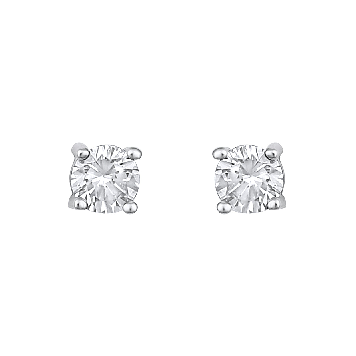 Embellished "H" Alphabet Silver Plated Zircon Set Of 3 Stud Earrings