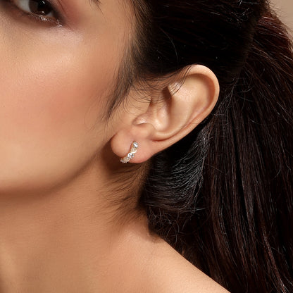 Round Shape 18KT Gold Plated Pearl and Zircon Set Of 3 Stud Earrings