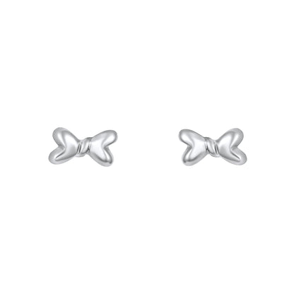 Heart and Butterfly Design Freshwater Pearl Silver Plated Set Of 3 Stud Earrings