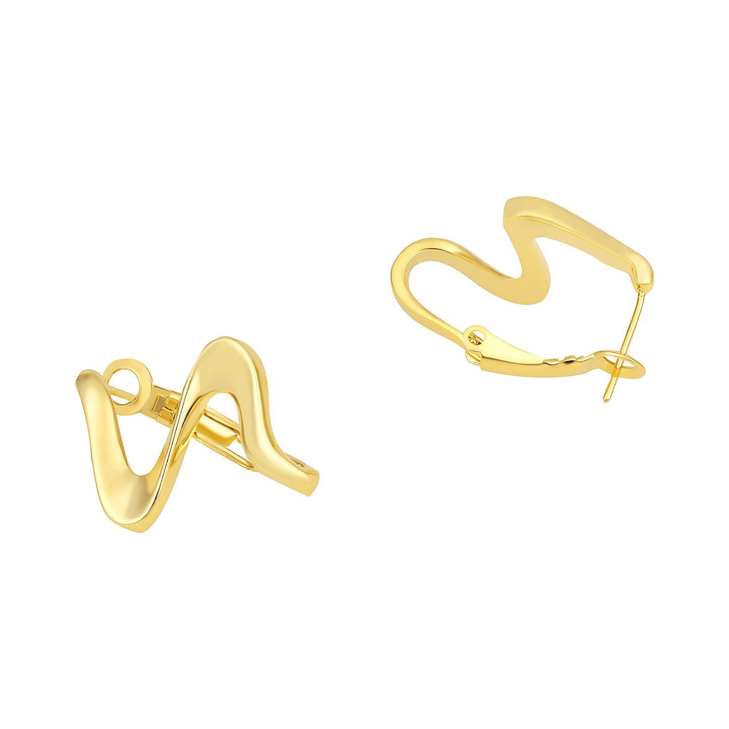 Aesthetic Fluid Design 18KT Gold Plated Stud Earring