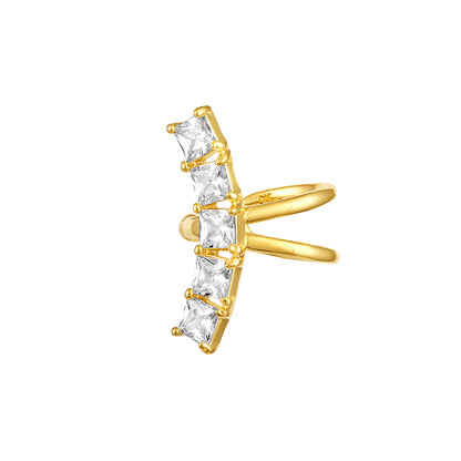 Clacher Design 18KT Gold Plated Zircon Ear Cuff Earring