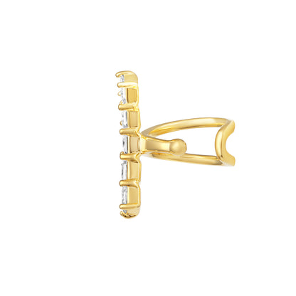 Clacher Design 18KT Gold Plated Zircon Ear Cuff Earring