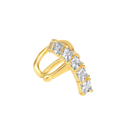 Clacher Design 18KT Gold Plated Zircon Ear Cuff Earring