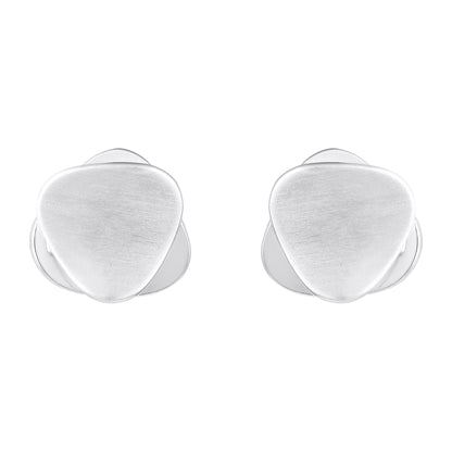 Heart Shape Silver Plated Minimalist Stud Earring