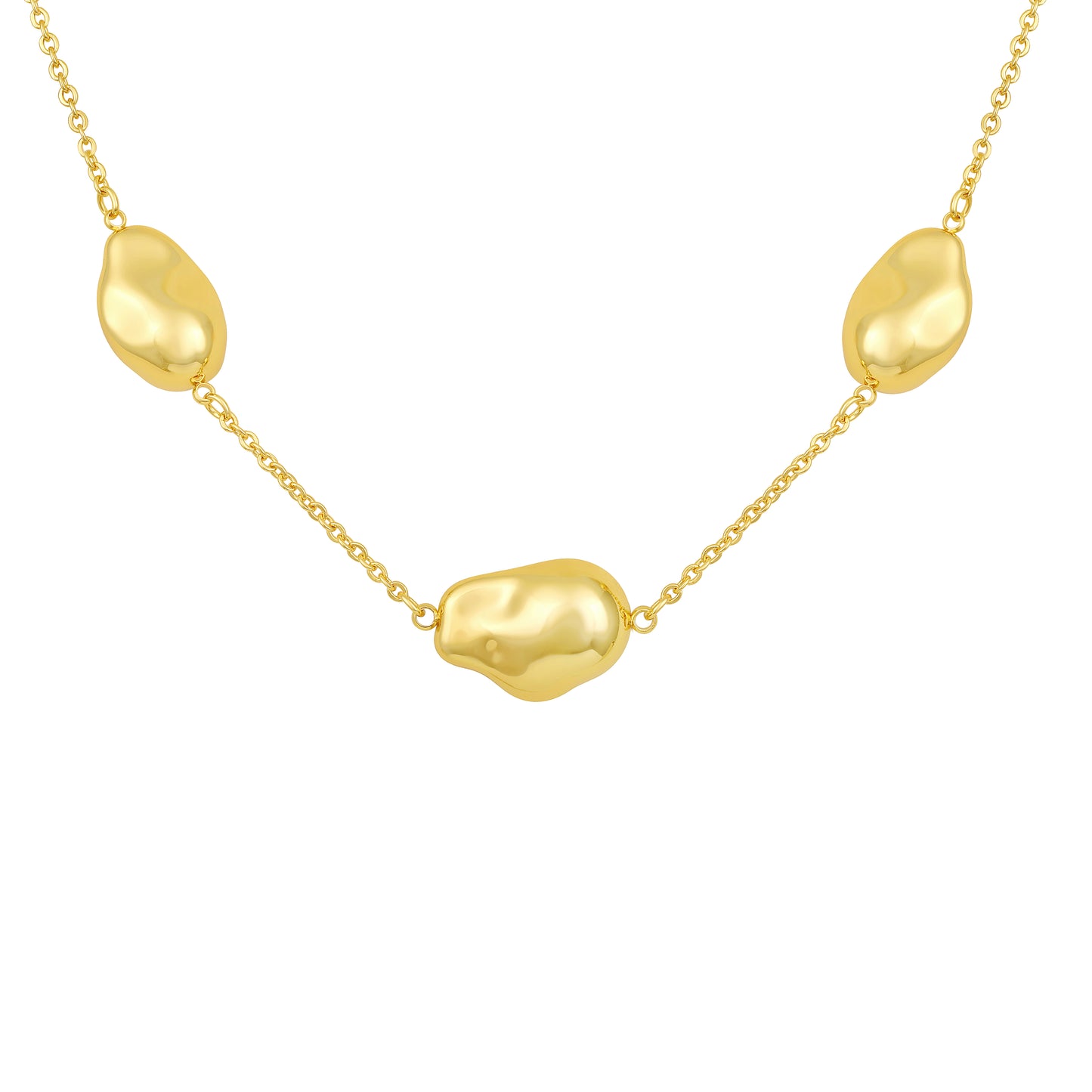 Golden Teardrop Cascade 18KT Gold Plated Necklace Chain