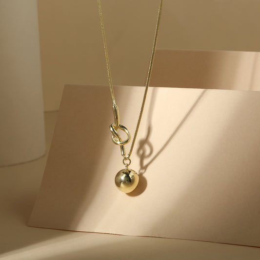 Golden Ball 18KT Gold Plated Pendant Chain