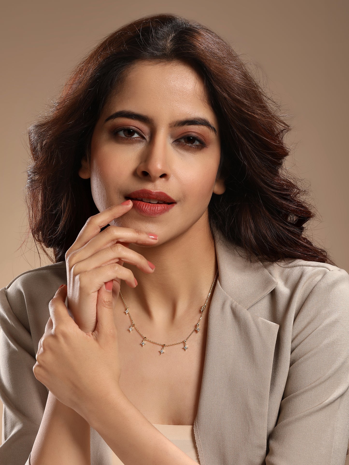 Radiant Design 18KT Gold Plated Zircon Necklace