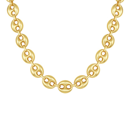 Coffee Bean Shape 18KT Gold Plated Necklace Chain