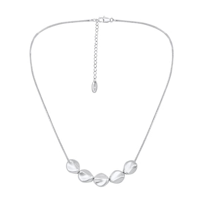 Crush Multiple Discs Silver Plated Pendant Chain
