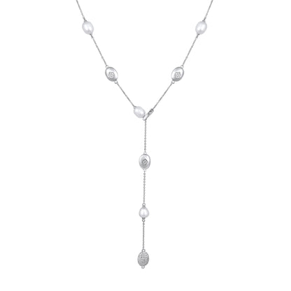 Incredible Ocean Pearl Silver Plated Pendant Chain