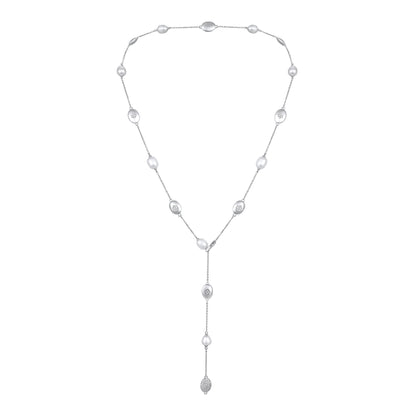 Incredible Ocean Pearl Silver Plated Pendant Chain