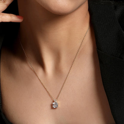 Studded CZ 18KT Gold Plated Zircon Pendant Chain