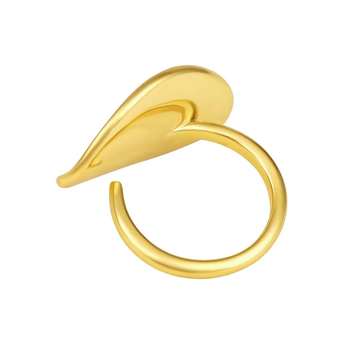 Cultured Freshwater Pearl 18kt Gold Plated Adjustable Finger Ring
