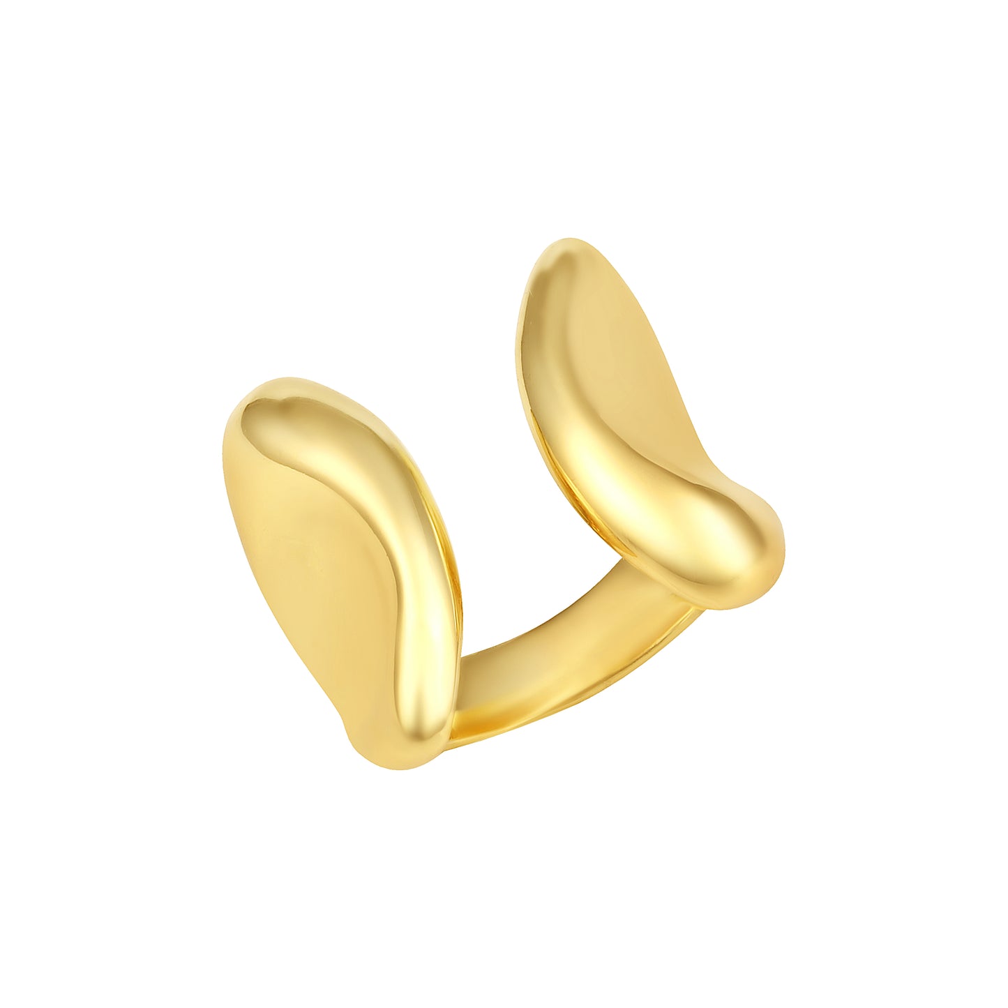 Stylish Wrap 18kt Gold Plated Adjustable Chunky Finger Ring