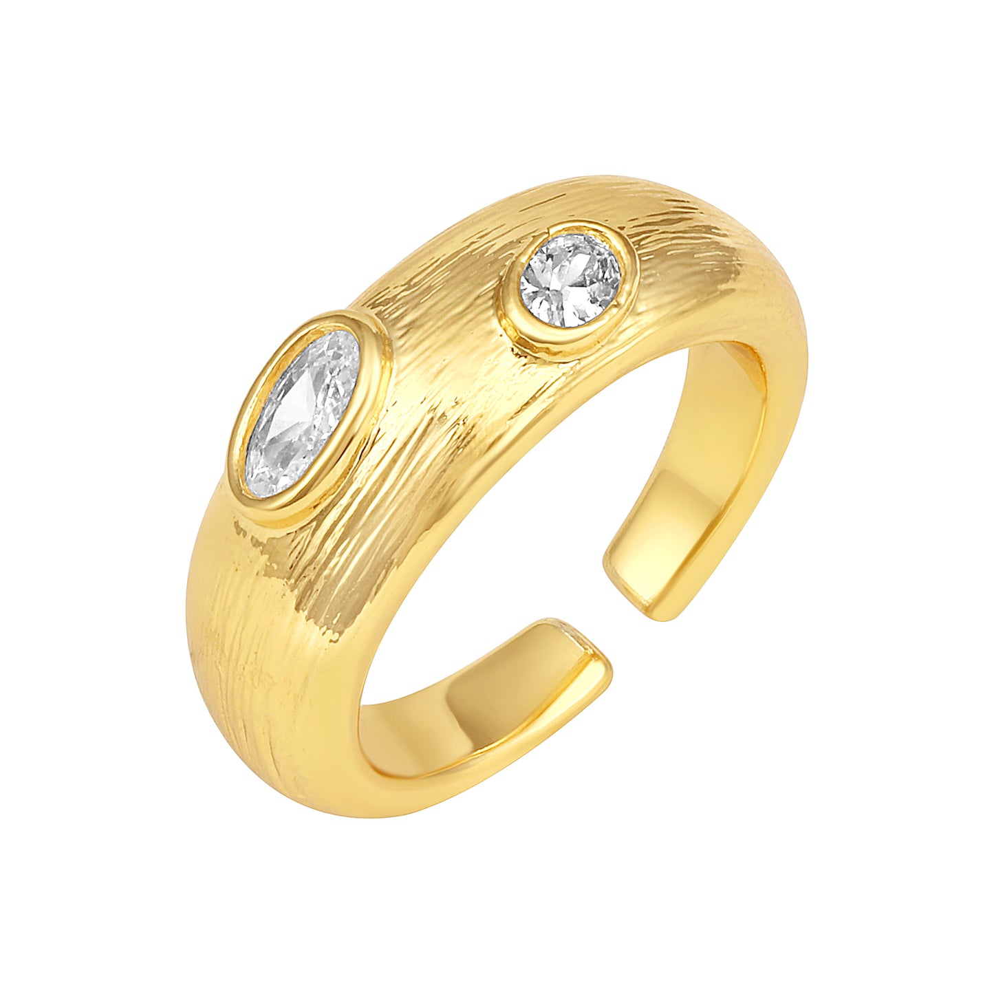 Excellent 18kt Gold Plated Adjustable Cuff Finger Ring