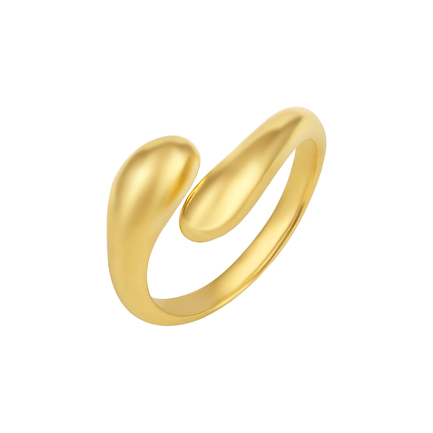 Casual Snake Shape 18kt Gold Plated Adjustable Finger Ring