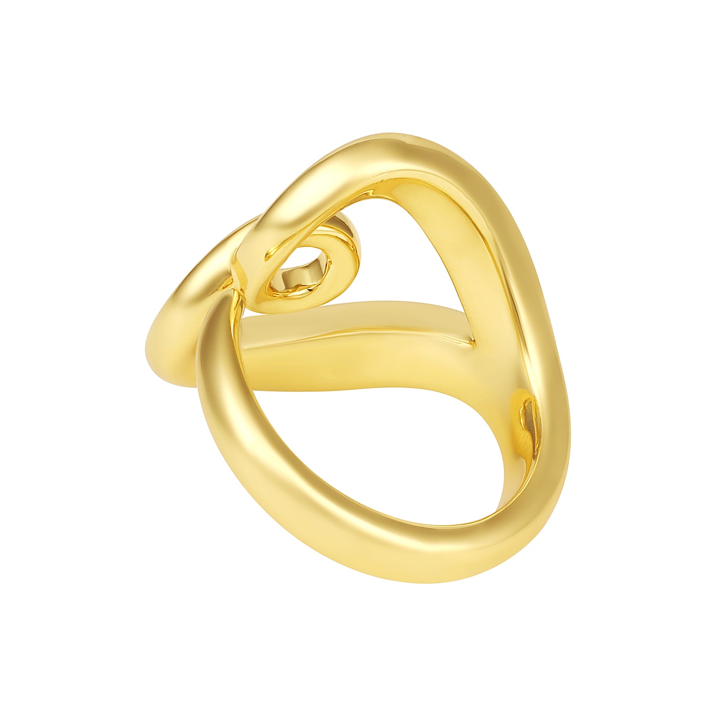 Heart Cuff 18kt Gold Plated Adjustable Finger Ring