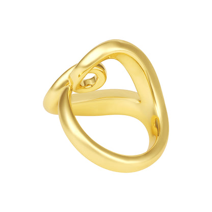 Heart Cuff 18kt Gold Plated Adjustable Finger Ring