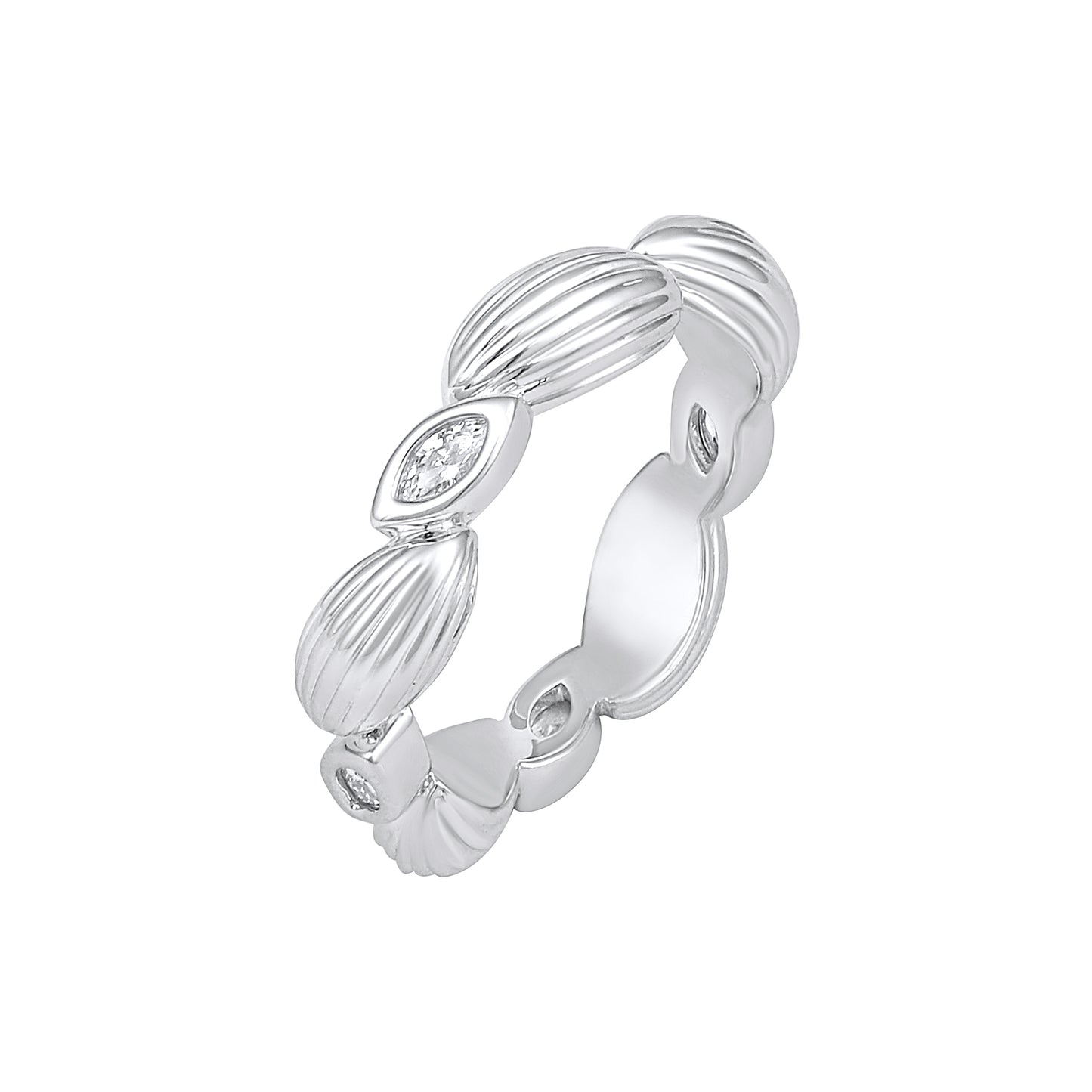 Oval Shape Silver Plated Adjustable Finger Ring
