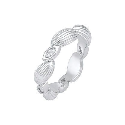 Oval Shape Silver Plated Adjustable Finger Ring