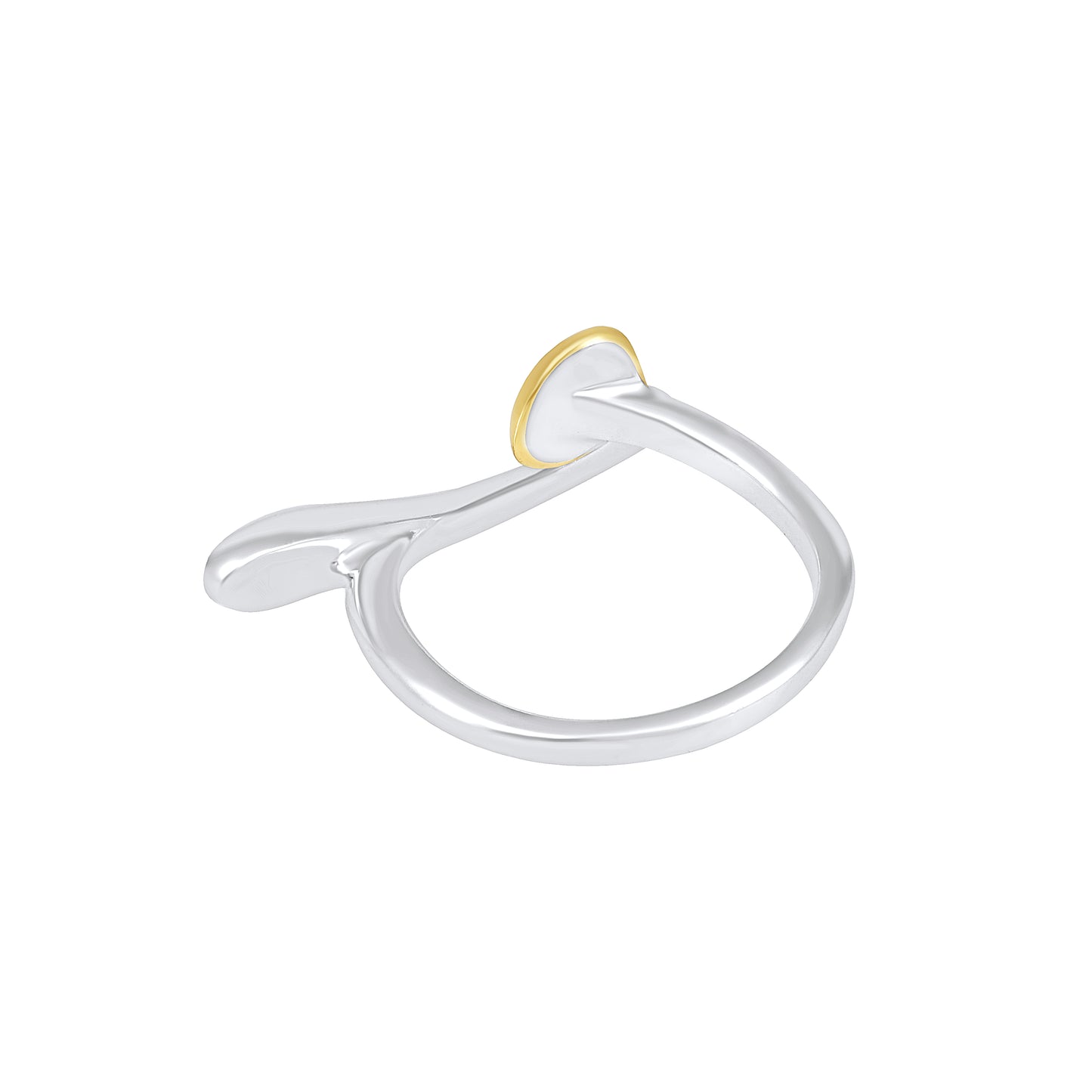 Stunning Two-Tone Silver Plated Adjustable Finger Ring